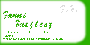 fanni hutflesz business card